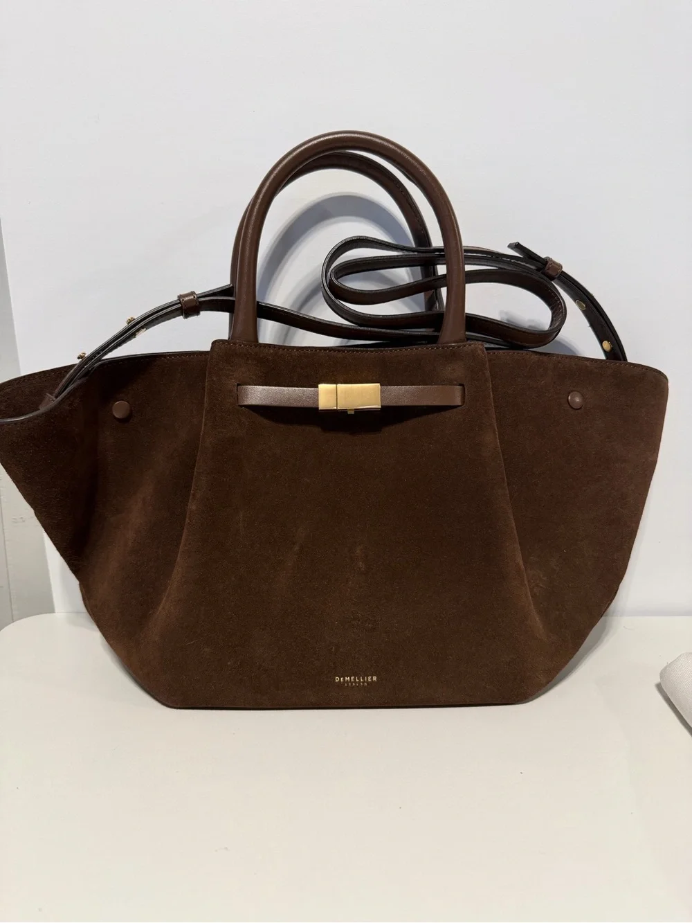 DeMellier New York Midi suede tote bag